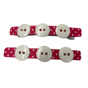 barrette White Button